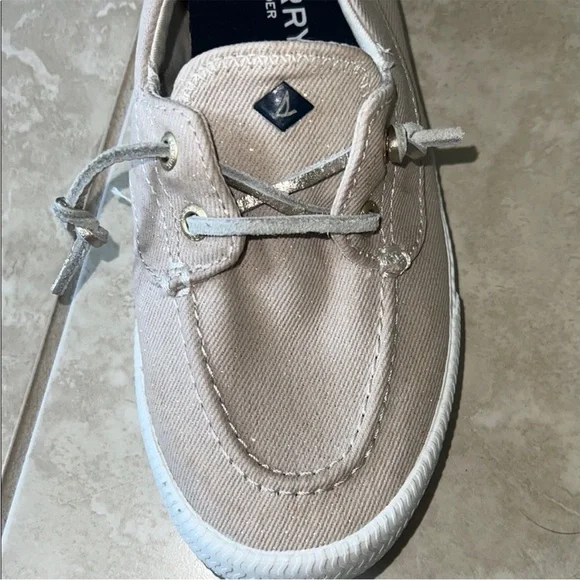 Sperry | Women’s Size 7 Light Beige/Pink with Sparkles Boat Shoes - Picture 8 of 8